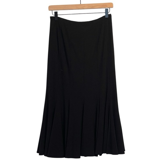 Joseph Ribkoff Black A Line Midi Skirt, Fitted Waist With Elegant Pleats, US 8 - Picture 4 of 13